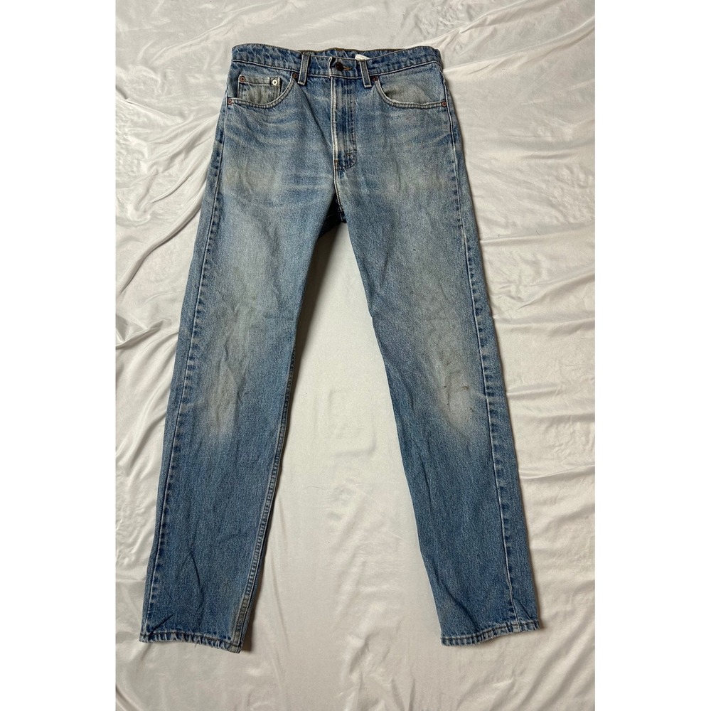 Vintage Levis 505 Regular Fit Straight Leg Jeans Light Wash Made in USA 33x32